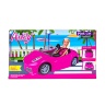 Barbie cu Mașina Decapotabilă Roz, 30cm