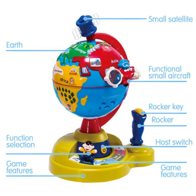 Glob Interactiv cu Jocuri Educative și Funcții Multimedia pentru Copii | image