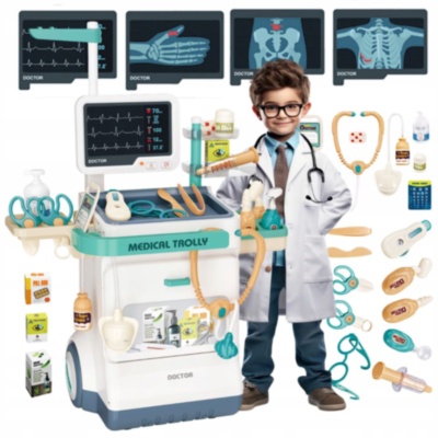 Cărucior Medical cu Accesorii Doctor și Monitor | image