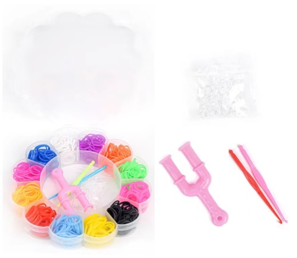 Brățări Colorate, set de creație cu Benzi Elastice