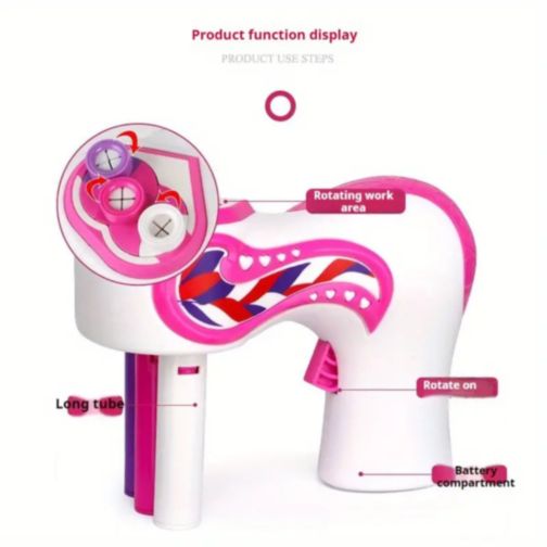 Dispozitiv Electric pentru Împletit Părul – Jucărie Creativă cu Accesorii Colorate