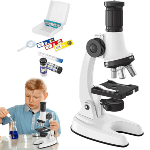 Microscop 1200X cu Lumină LED și Accesorii Educaționale