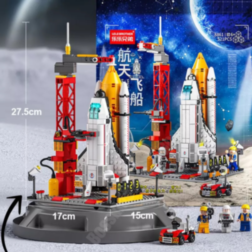 Set de Construcție Navetă Spațială cu Rachetă și Astronauți – 494 Piese