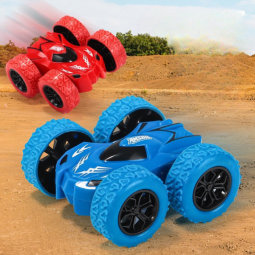 Mașinuță Inerțială Dublă cu Rotire 360° și Design Rezistent (culoare aleatorie)