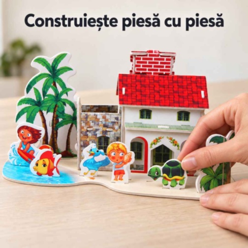 Puzzle 3D vilă de coastă, 21 de piese