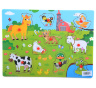 Puzzle Incastru din Lemn cu Animale