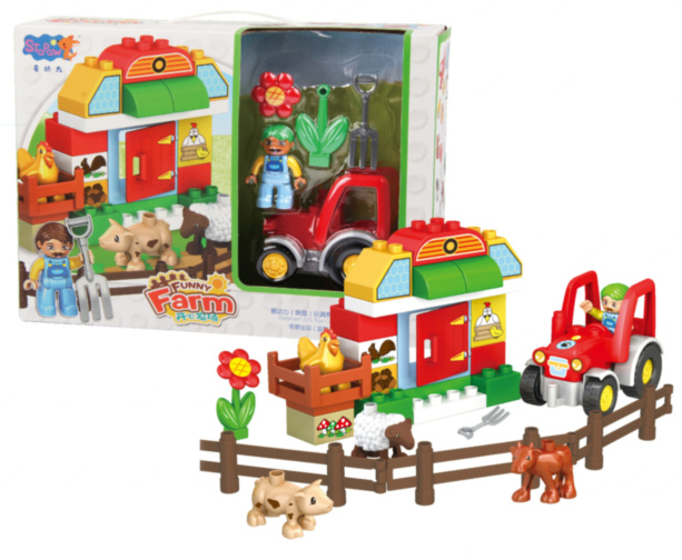 Ferma cu Tractor, set de construcție 35 piese