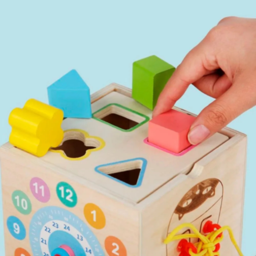 Set Montessori de Activități Educative 8 în 1 cu Elemente din Lemn
