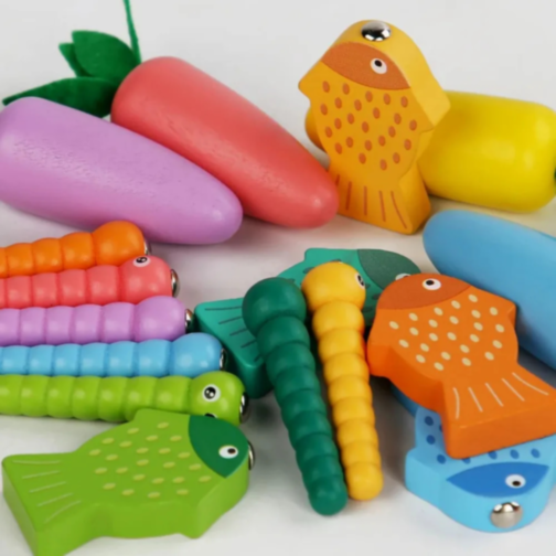 Set Montessori de Activități Educative 8 în 1 cu Elemente din Lemn