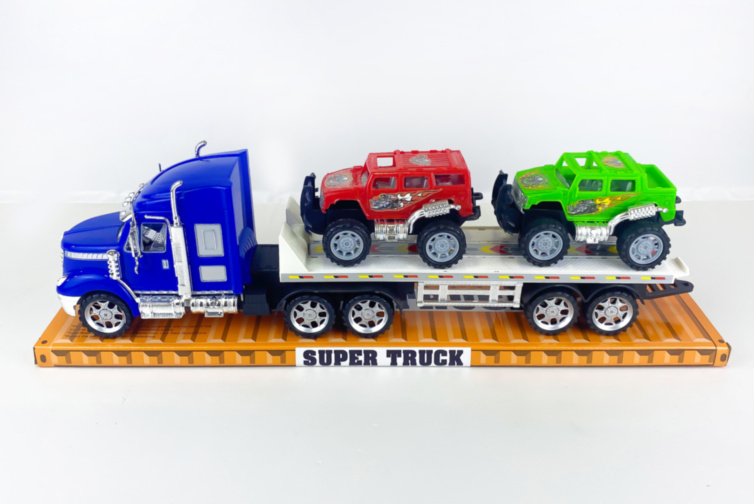 Camion Transportator cu 2 Mașinuțe, 52cm