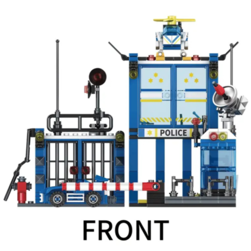 Set de Construcție Secție de Poliție cu Vehicule și Elicopter - 522 Piese