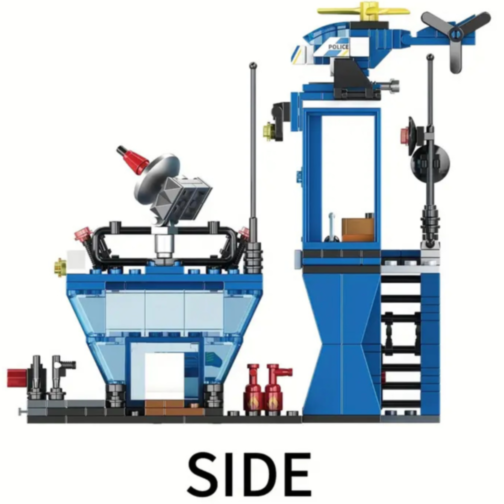 Set de Construcție Secție de Poliție cu Vehicule și Elicopter - 522 Piese