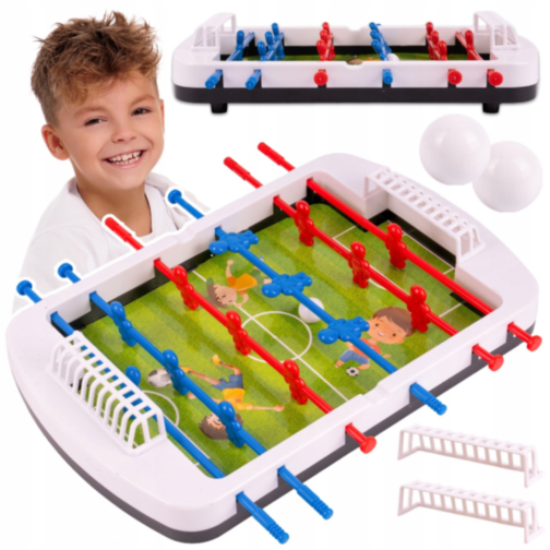 Joc de Fotbal de Masă pentru Copii – Mini Teren cu Jucători și 2 Mingi