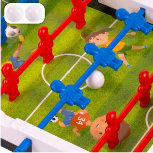 Joc de Fotbal de Masă pentru Copii – Mini Teren cu Jucători și 2 Mingi