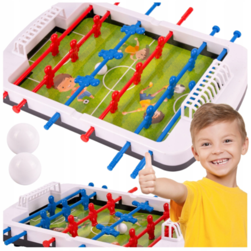 Joc de Fotbal de Masă pentru Copii – Mini Teren cu Jucători și 2 Mingi