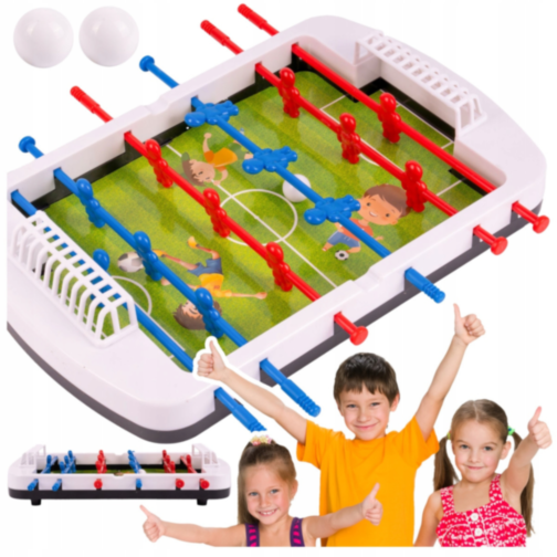 Joc de Fotbal de Masă pentru Copii – Mini Teren cu Jucători și 2 Mingi