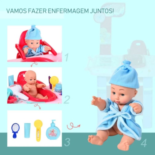 Set Baby Care De Jucărie cu Accesorii Complete