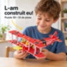 Puzzle 3D avion biplan roșu din spumă EPS