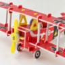 Puzzle 3D avion biplan roșu din spumă EPS