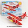 Puzzle 3D avion biplan roșu din spumă EPS