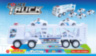 Camion cu Trailer și 4 Mașinuțe de Poliție, 32cm