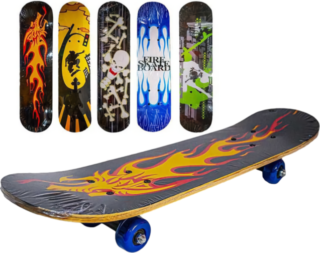 Placă Skateboard din Lemn cu Aluminiu, 59cm