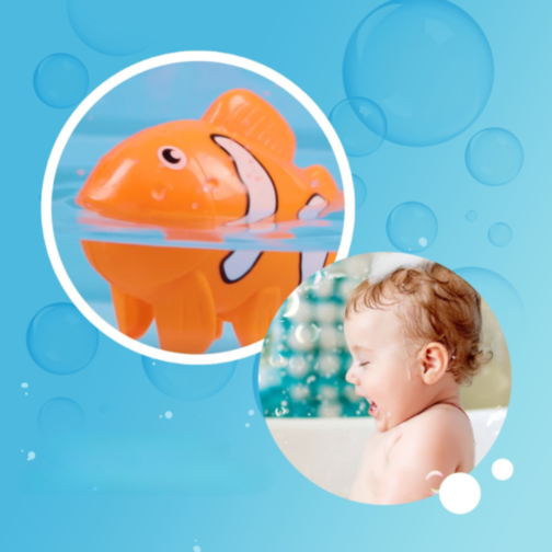 Peștișor Înotător pentru Baie - Distracție Acvatică cu Mecanism de Ceas
