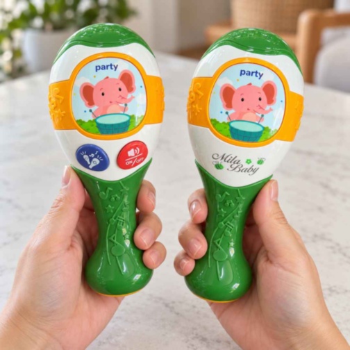 Set două maracas pentru copii, cu muzică și lumini