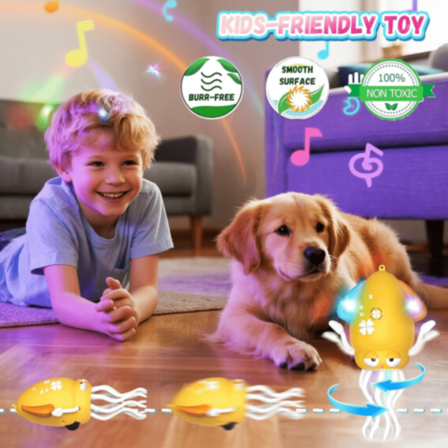 Calamar Dansator Electric cu Lumină și Muzică (culoare aleatorie)