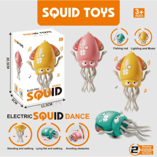 Calamar Dansator Electric cu Lumină și Muzică (culoare aleatorie)
