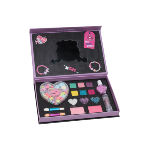 Set de Machiaj pentru Fetițe Shining Makeup – 2 în 1 DIY cu Margele