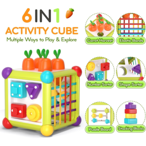 Cub Activități 6 în 1 pentru Bebeluși – Joc Interactiv și Educativ