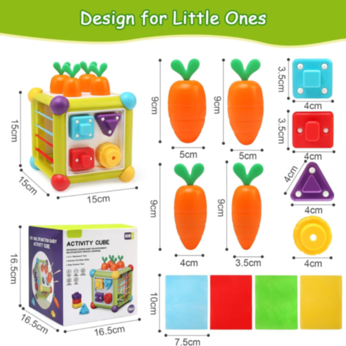 Cub Activități 6 în 1 pentru Bebeluși – Joc Interactiv și Educativ
