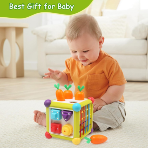 Cub Activități 6 în 1 pentru Bebeluși – Joc Interactiv și Educativ