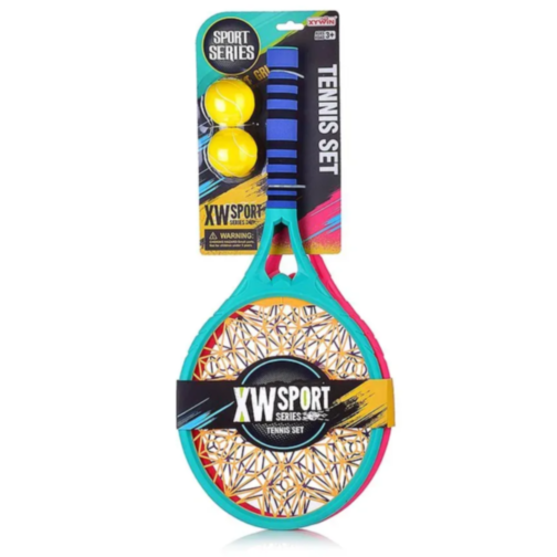 Set Rachete Tenis pentru Copii, cu Mânere Antiderapante și 2 Mingi Incluse