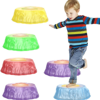 Traseu Magic cu 6 Pietre Colorate și Lumină – Joacă, Sari și Explorează! | image