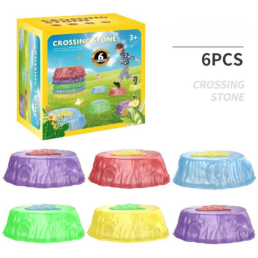 Traseu Magic cu 6 Pietre Colorate și Lumină – Joacă, Sari și Explorează!