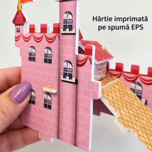 Puzzle 3D castel roz din spumă EPS pentru copii