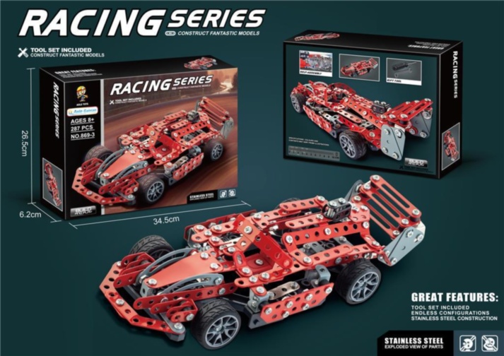Set de Construcție Metalic "Mașina Formula 1" 287 piese