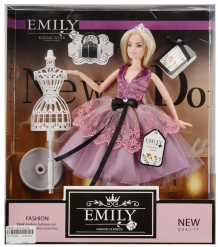Păpușa Emily cu Manechin de Prezentare Decorativ, 30cm