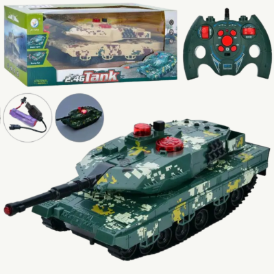 Tanc Militar cu Telecomandă, Efecte de Lumină și Sunet | image
