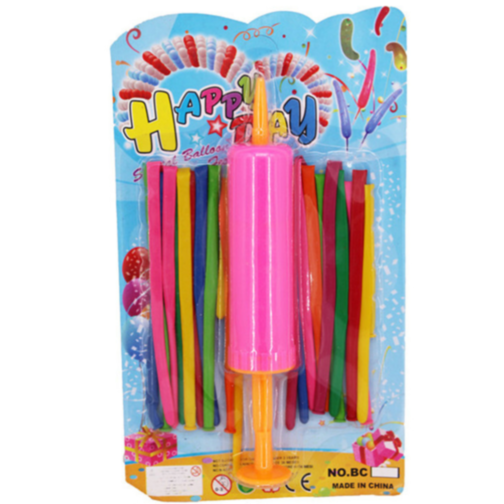 Set Baloane Modelabile cu Pompiță - 24 Bucăți