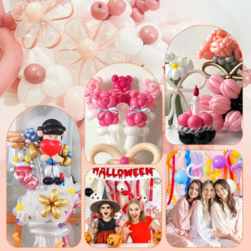 Set Baloane Modelabile cu Pompiță - 24 Bucăți