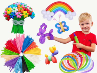 Set Baloane Modelabile cu Pompiță - 24 Bucăți | image