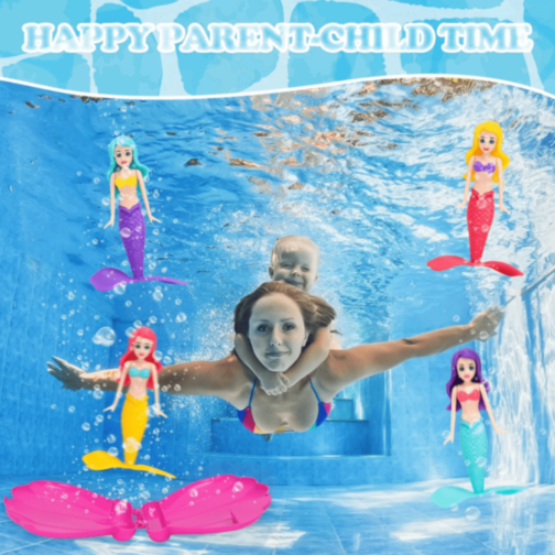 Sirena Magică În Scoică Jucărie de Apă (culoare aleatorie)