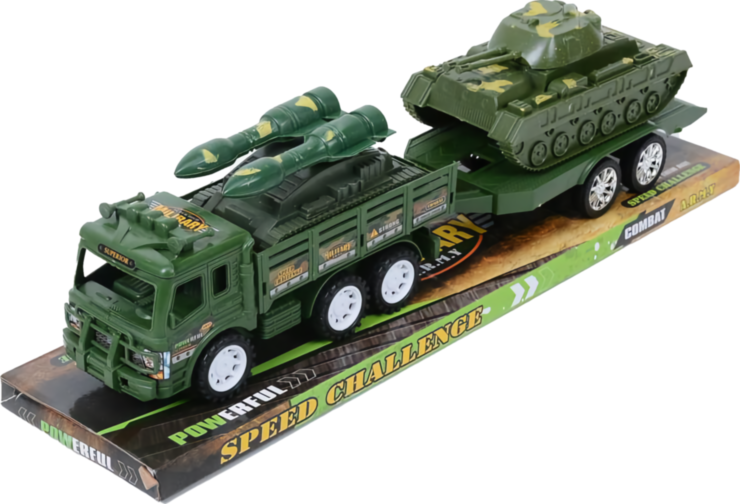Camion Militar cu Trailer și 2 Tancuri, 41cm