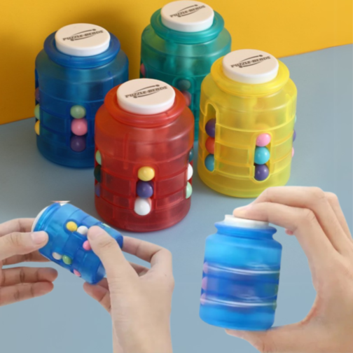 Puzzle Rotativ cu Bile Colorate – Joc Logic Interactiv pentru Copii (culoare aleatorie)