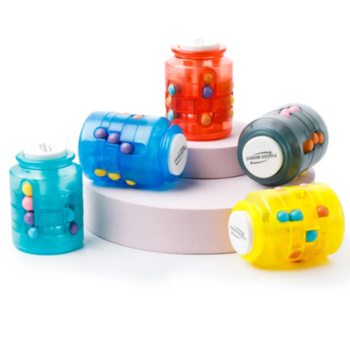 Puzzle Rotativ cu Bile Colorate – Joc Logic Interactiv pentru Copii (culoare aleatorie)