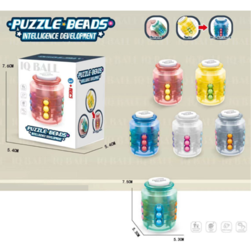 Puzzle Rotativ cu Bile Colorate – Joc Logic Interactiv pentru Copii (culoare aleatorie)