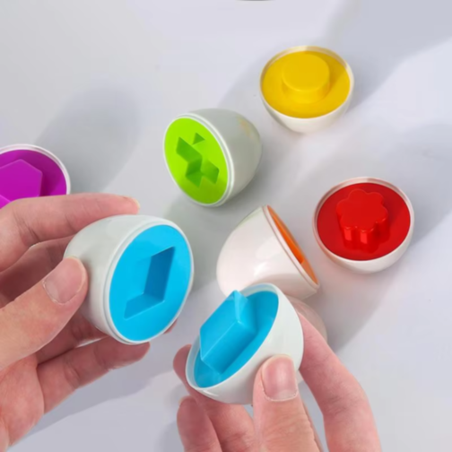 6buc. Ouă Puzzle pentru Potrivirea Formelor